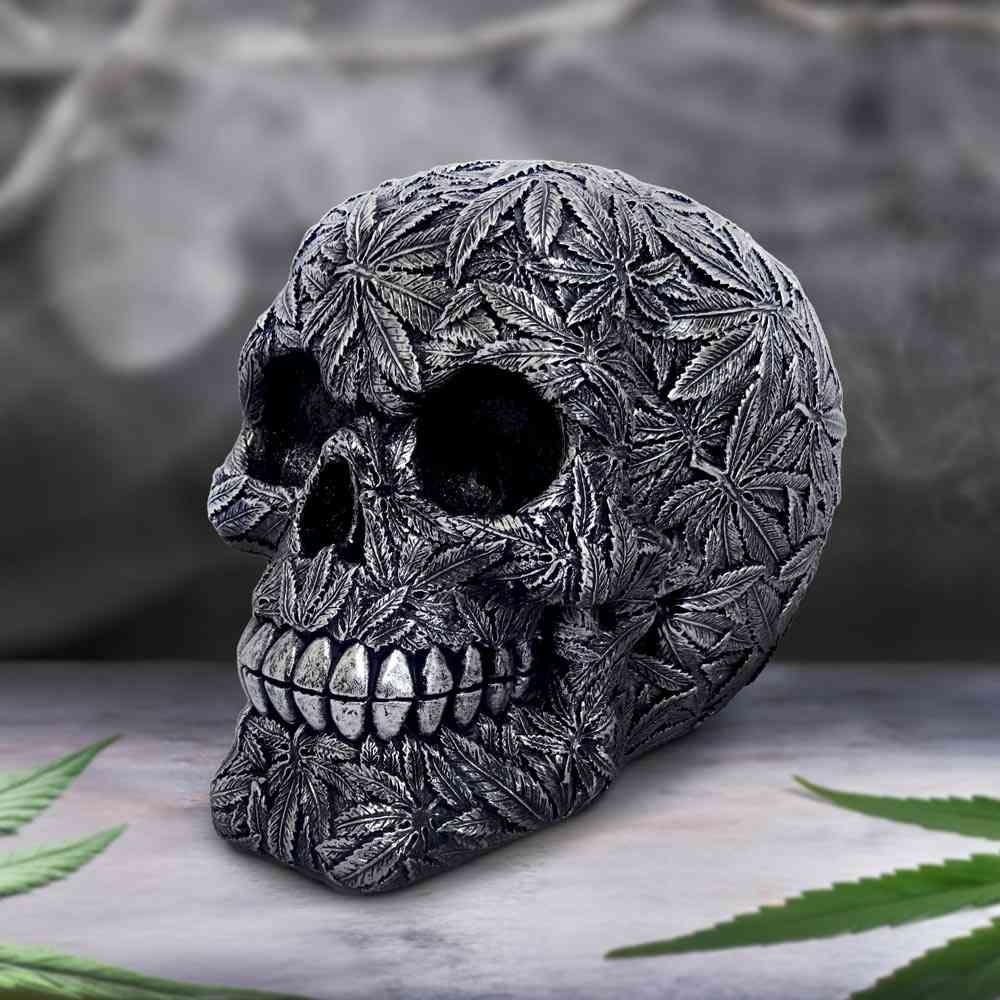 Nemesis Now - High Life 15.5cm Figurine - Skull - Grey